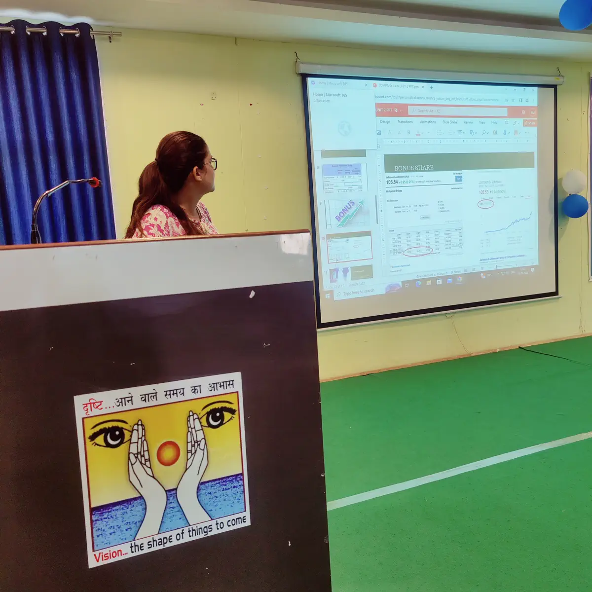 Presenting at an academic event