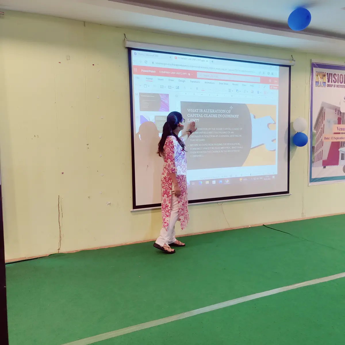 Conference presentation moment